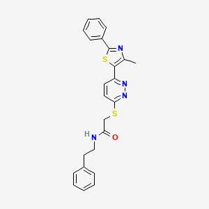 2-((6-(4-methyl-2-phenylthiazol-5-yl)pyridazin-3-yl)thio)-N-phenethylacetamide