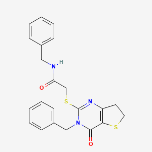 N-benzyl-2-((3-benzyl-4-oxo-3,4,6,7-tetrahydrothieno[3,2-d]pyrimidin-2-yl)thio)acetamide