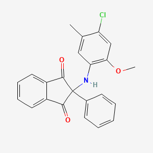 2-[(4-chloro-2-methoxy-5-methylphenyl)amino]-2-phenyl-1H-indene-1,3(2H)-dione