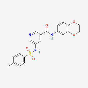 N-(2,3-Dihydro-1,4-benzodioxin-6-YL)-5-(4-methylbenzenesulfonamido)pyridine-3-carboxamide