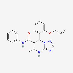 molecular formula C22H21N5O2 B11281553 5-methyl-N-phenyl-7-[2-(prop-2-en-1-yloxy)phenyl]-4,7-dihydro[1,2,4]triazolo[1,5-a]pyrimidine-6-carboxamide 