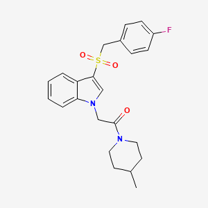 2-(3-((4-fluorobenzyl)sulfonyl)-1H-indol-1-yl)-1-(4-methylpiperidin-1-yl)ethanone