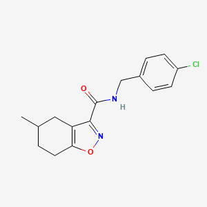 N-[(4-chlorophenyl)methyl]-5-methyl-4,5,6,7-tetrahydro-1,2-benzoxazole-3-carboxamide