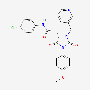 N-(4-chlorophenyl)-2-[1-(4-methoxyphenyl)-2,5-dioxo-3-(pyridin-3-ylmethyl)imidazolidin-4-yl]acetamide