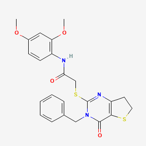 2-((3-benzyl-4-oxo-3,4,6,7-tetrahydrothieno[3,2-d]pyrimidin-2-yl)thio)-N-(2,4-dimethoxyphenyl)acetamide