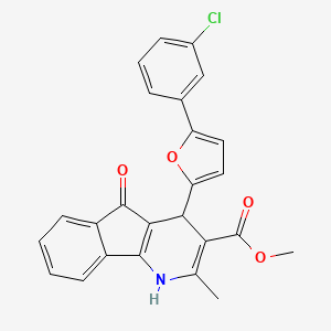 methyl 4-[5-(3-chlorophenyl)furan-2-yl]-2-methyl-5-oxo-4,5-dihydro-1H-indeno[1,2-b]pyridine-3-carboxylate