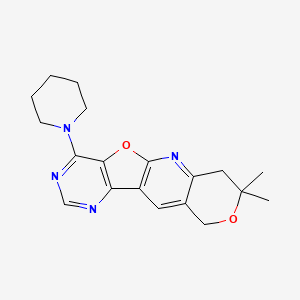 5,5-dimethyl-15-piperidin-1-yl-6,17-dioxa-2,12,14-triazatetracyclo[8.7.0.03,8.011,16]heptadeca-1(10),2,8,11(16),12,14-hexaene