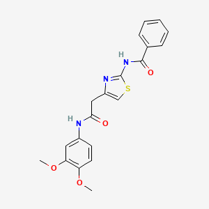 N-(4-(2-((3,4-dimethoxyphenyl)amino)-2-oxoethyl)thiazol-2-yl)benzamide