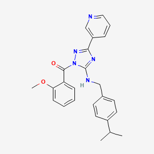 (2-methoxyphenyl)[5-{[4-(propan-2-yl)benzyl]amino}-3-(pyridin-3-yl)-1H-1,2,4-triazol-1-yl]methanone