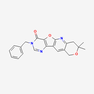 14-benzyl-5,5-dimethyl-6,17-dioxa-2,12,14-triazatetracyclo[8.7.0.03,8.011,16]heptadeca-1(10),2,8,11(16),12-pentaen-15-one