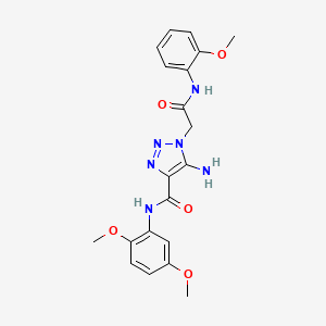 molecular formula C20H22N6O5 B11281707 5-amino-N-(2,5-dimethoxyphenyl)-1-{2-[(2-methoxyphenyl)amino]-2-oxoethyl}-1H-1,2,3-triazole-4-carboxamide 