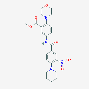 Methyl 2-(morpholin-4-yl)-5-({[3-nitro-4-(piperidin-1-yl)phenyl]carbonyl}amino)benzoate