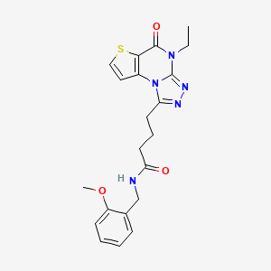 4-(4-ethyl-5-oxo-4,5-dihydrothieno[2,3-e][1,2,4]triazolo[4,3-a]pyrimidin-1-yl)-N-(2-methoxybenzyl)butanamide