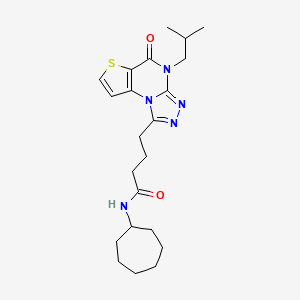 N-cycloheptyl-4-(4-isobutyl-5-oxo-4,5-dihydrothieno[2,3-e][1,2,4]triazolo[4,3-a]pyrimidin-1-yl)butanamide