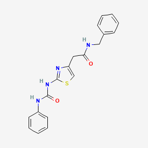 N-benzyl-2-(2-(3-phenylureido)thiazol-4-yl)acetamide