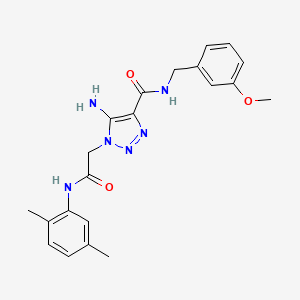 molecular formula C21H24N6O3 B11281816 5-amino-1-{2-[(2,5-dimethylphenyl)amino]-2-oxoethyl}-N-(3-methoxybenzyl)-1H-1,2,3-triazole-4-carboxamide 