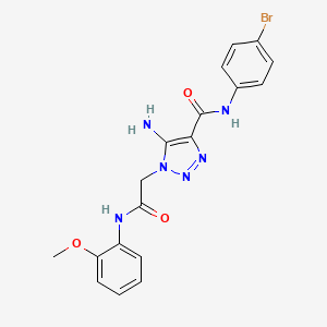 molecular formula C18H17BrN6O3 B11281823 5-amino-N-(4-bromophenyl)-1-{2-[(2-methoxyphenyl)amino]-2-oxoethyl}-1H-1,2,3-triazole-4-carboxamide 