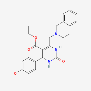 molecular formula C24H29N3O4 B11281873 Ethyl 6-{[benzyl(ethyl)amino]methyl}-4-(4-methoxyphenyl)-2-oxo-1,2,3,4-tetrahydropyrimidine-5-carboxylate 