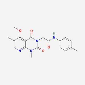 molecular formula C19H20N4O4 B11281883 2-(5-methoxy-1,6-dimethyl-2,4-dioxo-1,2-dihydropyrido[2,3-d]pyrimidin-3(4H)-yl)-N-(p-tolyl)acetamide 