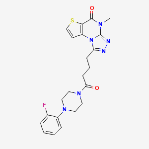 1-{4-[4-(2-Fluorophenyl)piperazino]-4-oxobutyl}-4-methylthieno[2,3-E][1,2,4]triazolo[4,3-A]pyrimidin-5(4H)-one