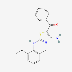 molecular formula C19H19N3OS B11281924 5-Benzoyl-N2-(2-ethyl-6-methylphenyl)-1,3-thiazole-2,4-diamine 