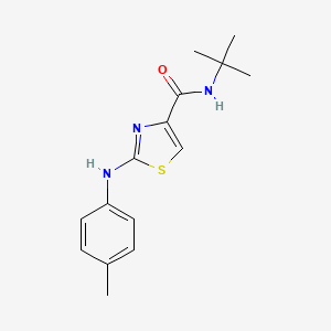 molecular formula C15H19N3OS B11281933 N-tert-butyl-2-[(4-methylphenyl)amino]-1,3-thiazole-4-carboxamide 