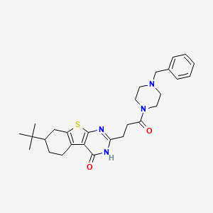 2-[3-(4-benzylpiperazin-1-yl)-3-oxopropyl]-7-tert-butyl-5,6,7,8-tetrahydro[1]benzothieno[2,3-d]pyrimidin-4(3H)-one