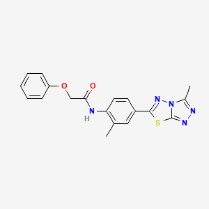 N-[2-methyl-4-(3-methyl[1,2,4]triazolo[3,4-b][1,3,4]thiadiazol-6-yl)phenyl]-2-phenoxyacetamide