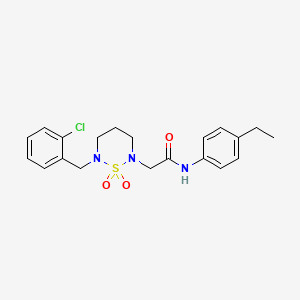 2-[6-(2-chlorobenzyl)-1,1-dioxido-1,2,6-thiadiazinan-2-yl]-N-(4-ethylphenyl)acetamide