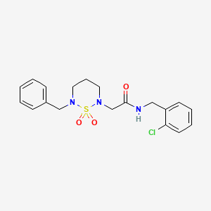 2-(6-benzyl-1,1-dioxido-1,2,6-thiadiazinan-2-yl)-N-(2-chlorobenzyl)acetamide