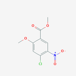 molecular formula C9H8ClNO5 B011282 4-氯-2-甲氧基-5-硝基苯甲酸甲酯 CAS No. 109069-75-2