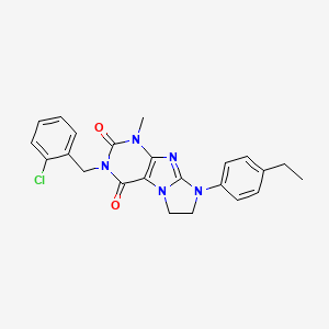 2-[(2-Chlorophenyl)methyl]-6-(4-ethylphenyl)-4-methyl-7,8-dihydropurino[7,8-a]imidazole-1,3-dione