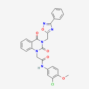 N-(3-chloro-4-methoxyphenyl)-2-(2,4-dioxo-3-((3-phenyl-1,2,4-oxadiazol-5-yl)methyl)-3,4-dihydroquinazolin-1(2H)-yl)acetamide