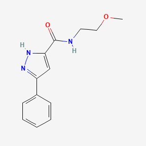 N-(2-methoxyethyl)-3-phenyl-1H-pyrazole-5-carboxamide