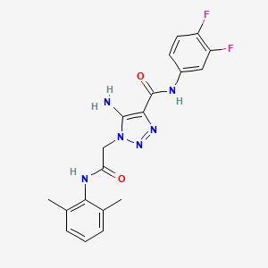 molecular formula C19H18F2N6O2 B11282030 5-amino-N-(3,4-difluorophenyl)-1-{2-[(2,6-dimethylphenyl)amino]-2-oxoethyl}-1H-1,2,3-triazole-4-carboxamide 