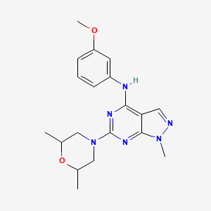 6-(2,6-dimethylmorpholin-4-yl)-N-(3-methoxyphenyl)-1-methyl-1H-pyrazolo[3,4-d]pyrimidin-4-amine