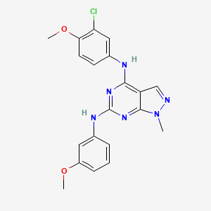 N~4~-(3-chloro-4-methoxyphenyl)-N~6~-(3-methoxyphenyl)-1-methyl-1H-pyrazolo[3,4-d]pyrimidine-4,6-diamine