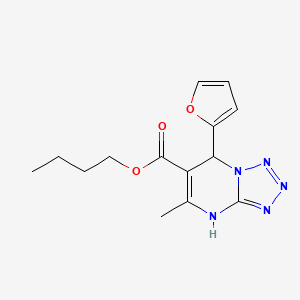 molecular formula C14H17N5O3 B11282081 Butyl 7-(furan-2-yl)-5-methyl-4,7-dihydrotetrazolo[1,5-a]pyrimidine-6-carboxylate 