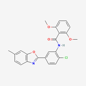 N-[2-chloro-5-(6-methyl-1,3-benzoxazol-2-yl)phenyl]-2,6-dimethoxybenzamide