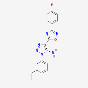 1-(3-ethylphenyl)-4-(3-(4-fluorophenyl)-1,2,4-oxadiazol-5-yl)-1H-1,2,3-triazol-5-amine