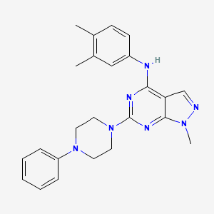 N-(3,4-dimethylphenyl)-1-methyl-6-(4-phenylpiperazin-1-yl)-1H-pyrazolo[3,4-d]pyrimidin-4-amine