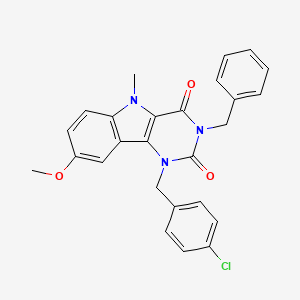 3-benzyl-1-(4-chlorobenzyl)-8-methoxy-5-methyl-1H-pyrimido[5,4-b]indole-2,4(3H,5H)-dione