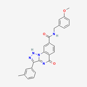 N-[(3-methoxyphenyl)methyl]-3-(3-methylphenyl)-5-oxo-4H,5H-[1,2,3]triazolo[1,5-a]quinazoline-8-carboxamide