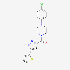 [4-(4-chlorophenyl)piperazin-1-yl][5-(thiophen-2-yl)-1H-pyrazol-3-yl]methanone