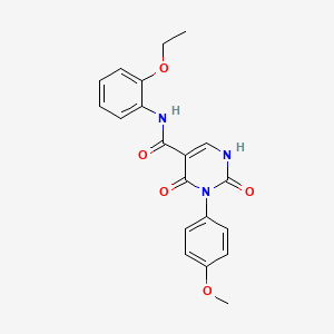 molecular formula C20H19N3O5 B11282240 N-(2-ethoxyphenyl)-3-(4-methoxyphenyl)-2,4-dioxo-1,2,3,4-tetrahydropyrimidine-5-carboxamide 