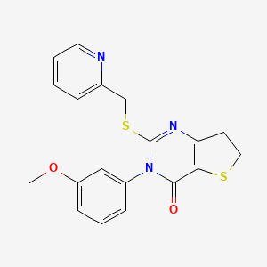 3-(3-methoxyphenyl)-2-((pyridin-2-ylmethyl)thio)-6,7-dihydrothieno[3,2-d]pyrimidin-4(3H)-one