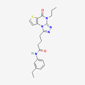 N-(3-ethylphenyl)-4-(5-oxo-4-propyl-4,5-dihydrothieno[2,3-e][1,2,4]triazolo[4,3-a]pyrimidin-1-yl)butanamide