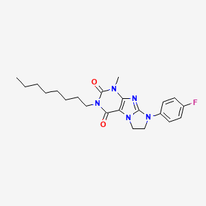 6-(4-Fluorophenyl)-4-methyl-2-octyl-7,8-dihydropurino[7,8-a]imidazole-1,3-dione