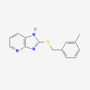 molecular formula C14H13N3S B11282356 2-[(3-methylbenzyl)sulfanyl]-1H-imidazo[4,5-b]pyridine 