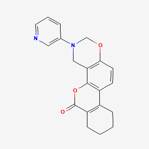 3-(3-Pyridyl)-3,4,7,8,9,10-hexahydro-2H,6H-benzo[3,4]chromeno[8,7-E][1,3]oxazin-6-one